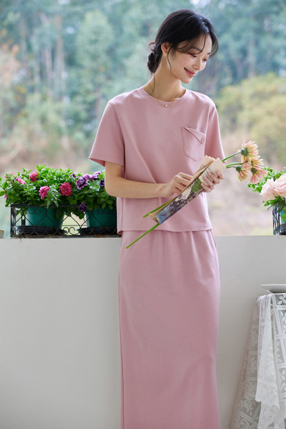 Youthful Fashion Top with Straight Skirt Set-VIMLYSTORE