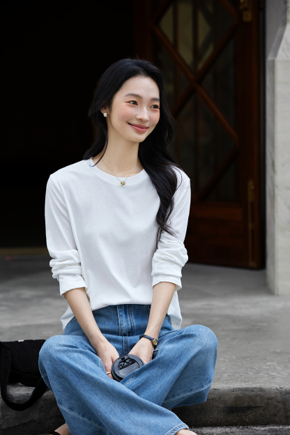 Essential Crewneck Layering Tee-VIMLYSTORE