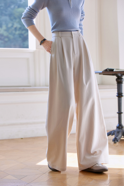 High-Waist Relaxed Wide-Leg Pants – Flattering & Comfortable-VIMLYSTORE
