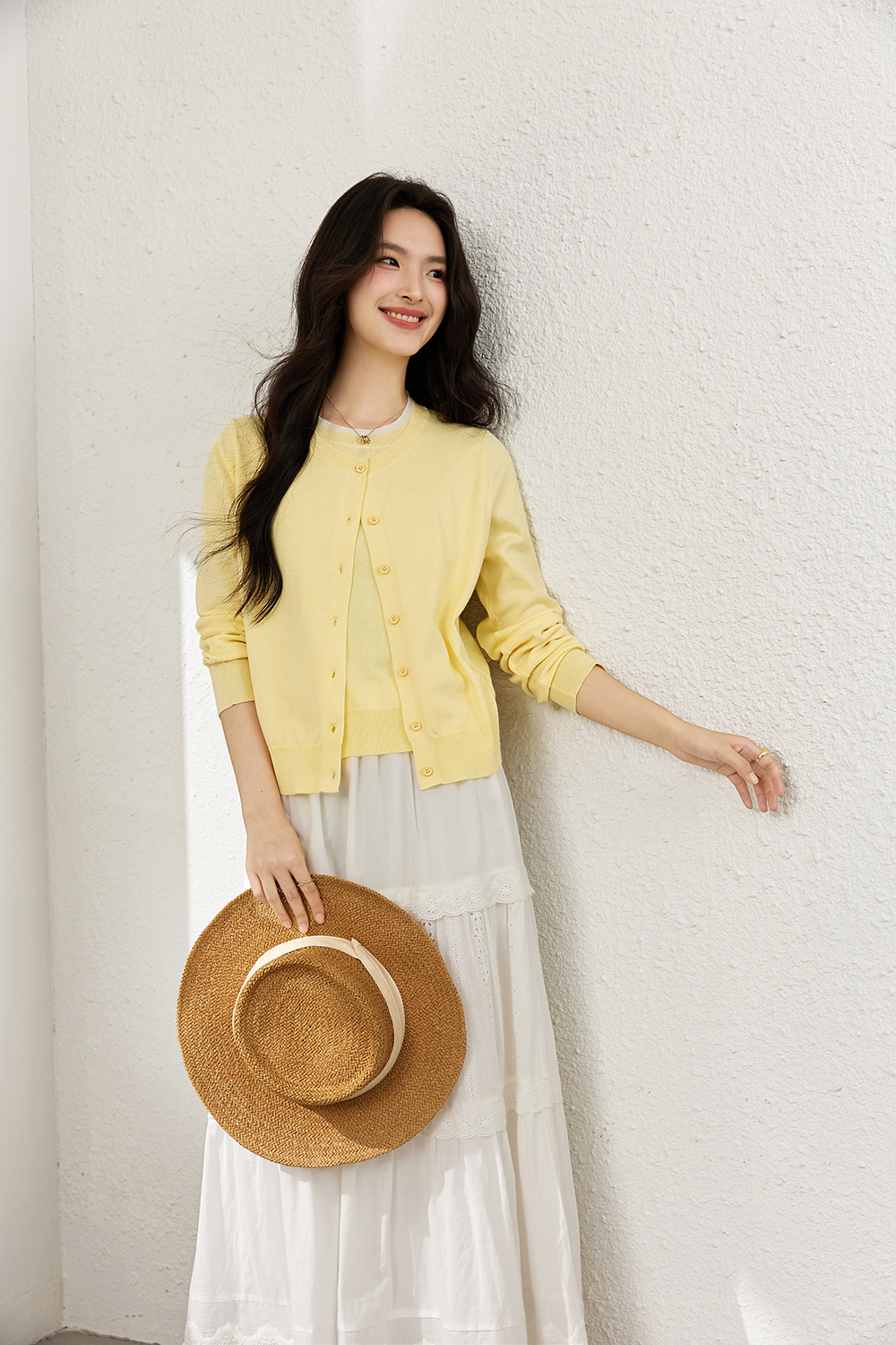 Faux Two-Layer Knit Cardigan Coat-VIMLYSTORE