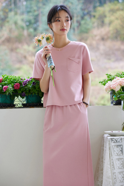 Youthful Fashion Top with Straight Skirt Set-VIMLYSTORE