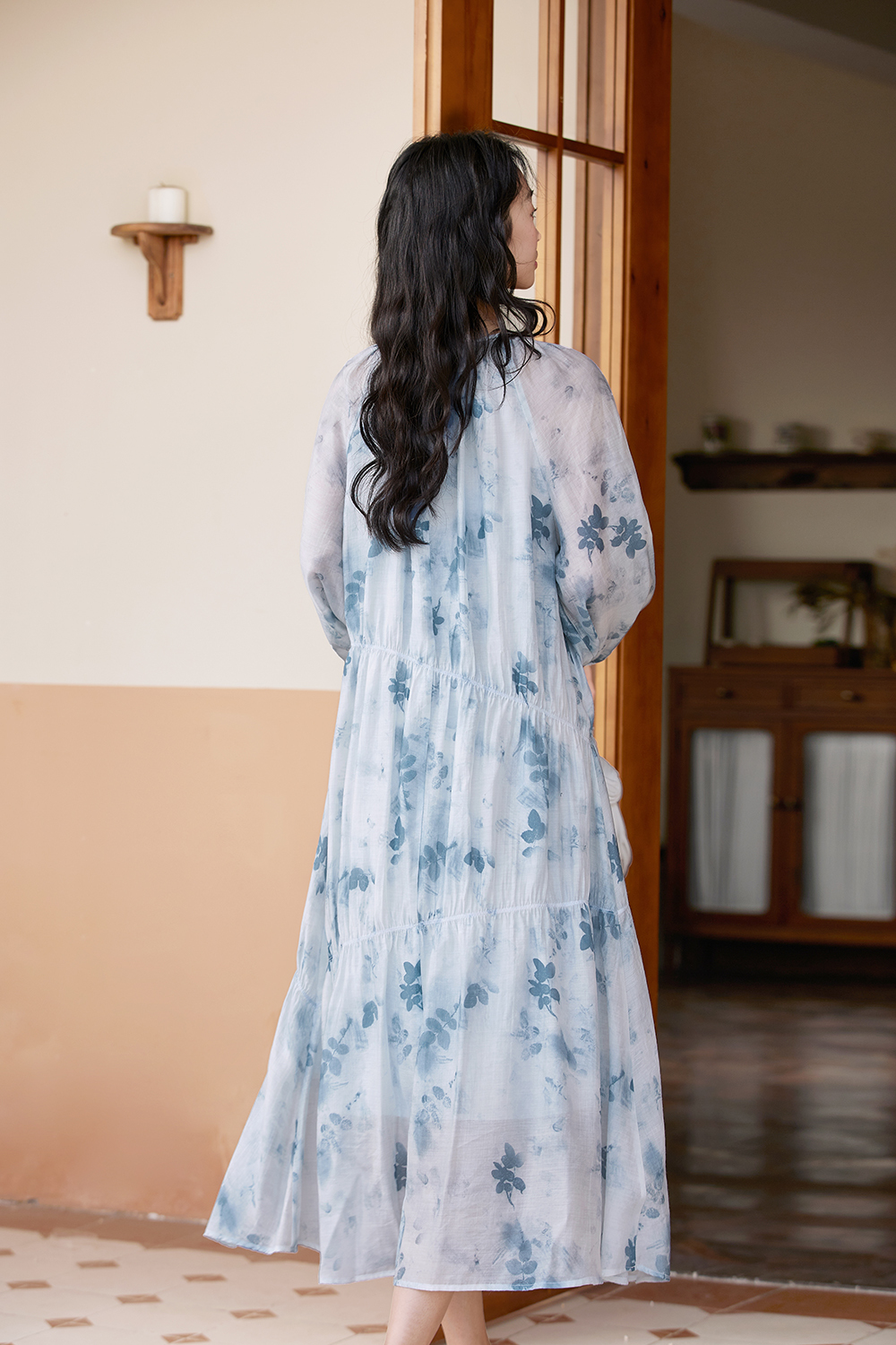French High-End Chiffon Floral Elegant A-Line Fairy Dress