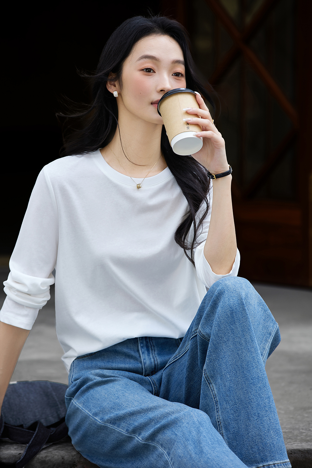Essential Crewneck Layering Tee-VIMLYSTORE
