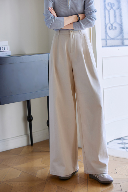 High-Waist Relaxed Wide-Leg Pants – Flattering & Comfortable-VIMLYSTORE
