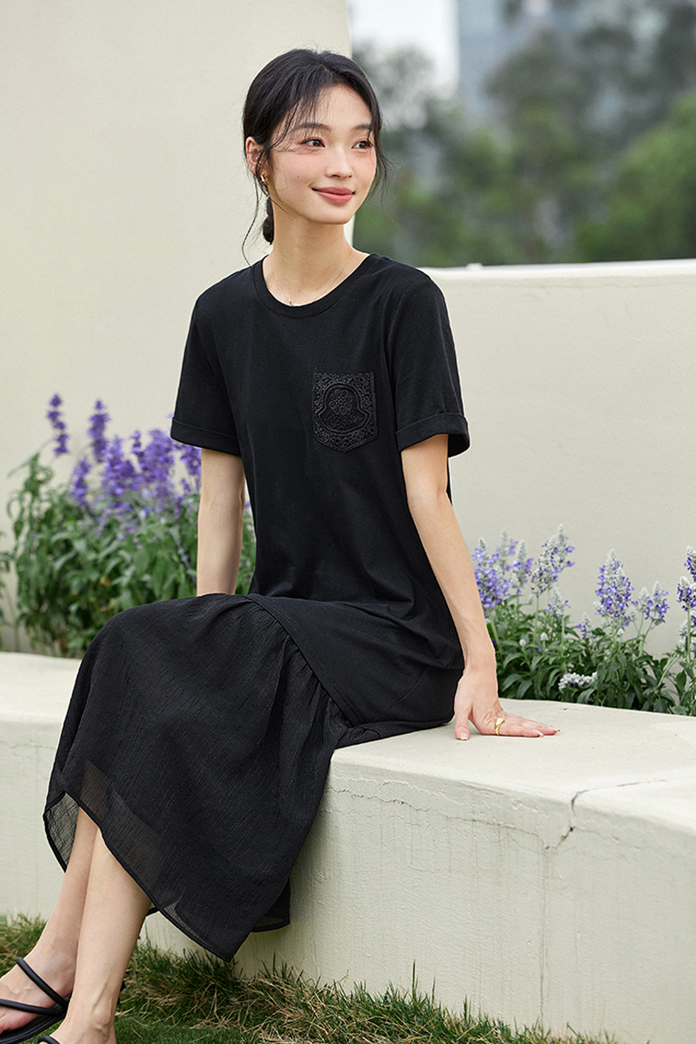 Sorona Draped Paneled Maxi Dress-VIMLYSTORE