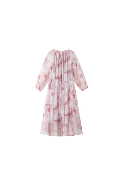 French High-End Chiffon Floral Elegant A-Line Fairy Dress