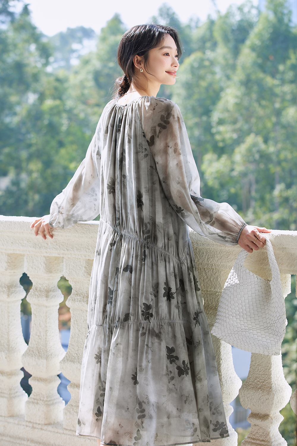 French High-End Chiffon Floral Elegant A-Line Fairy Dress