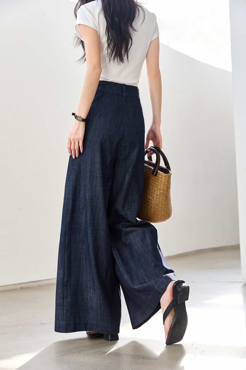 Relaxed Retro High Waist Loose Slimming Wide Leg Jeans-VIMLYSTORE