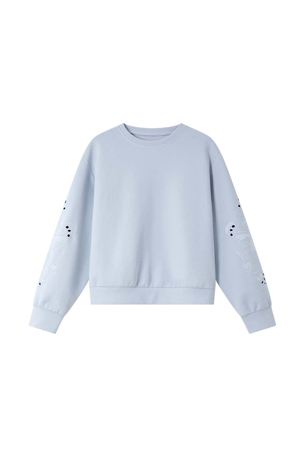 Openwork-Embroidered Oversized Sweatshirt-VIMLYSTORE