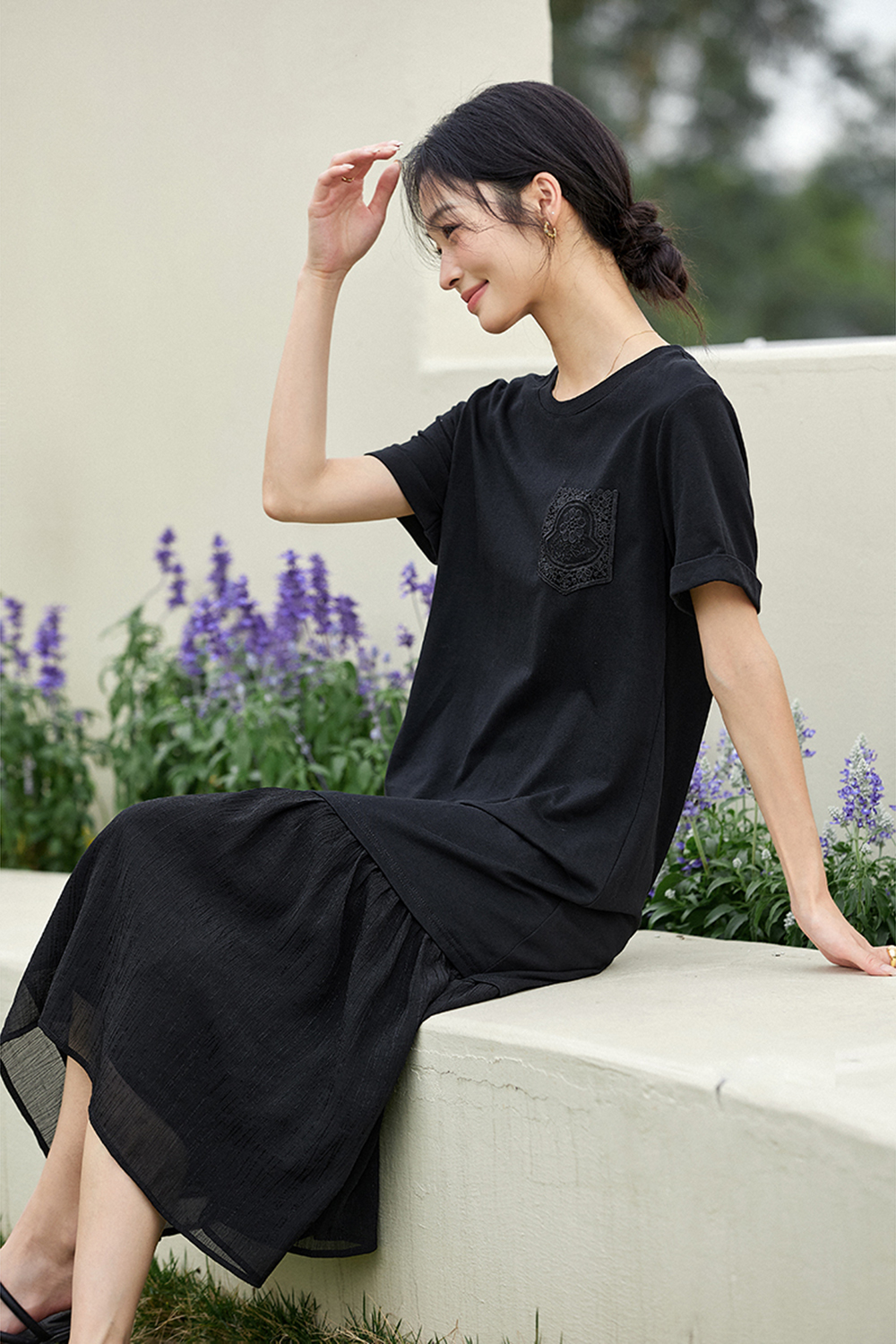 Sorona Draped Paneled Maxi Dress-VIMLYSTORE