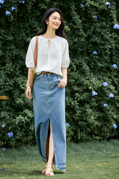 Loose Casual Cotton Short-Sleeve Round-Neck Top-VIMLYSTORE