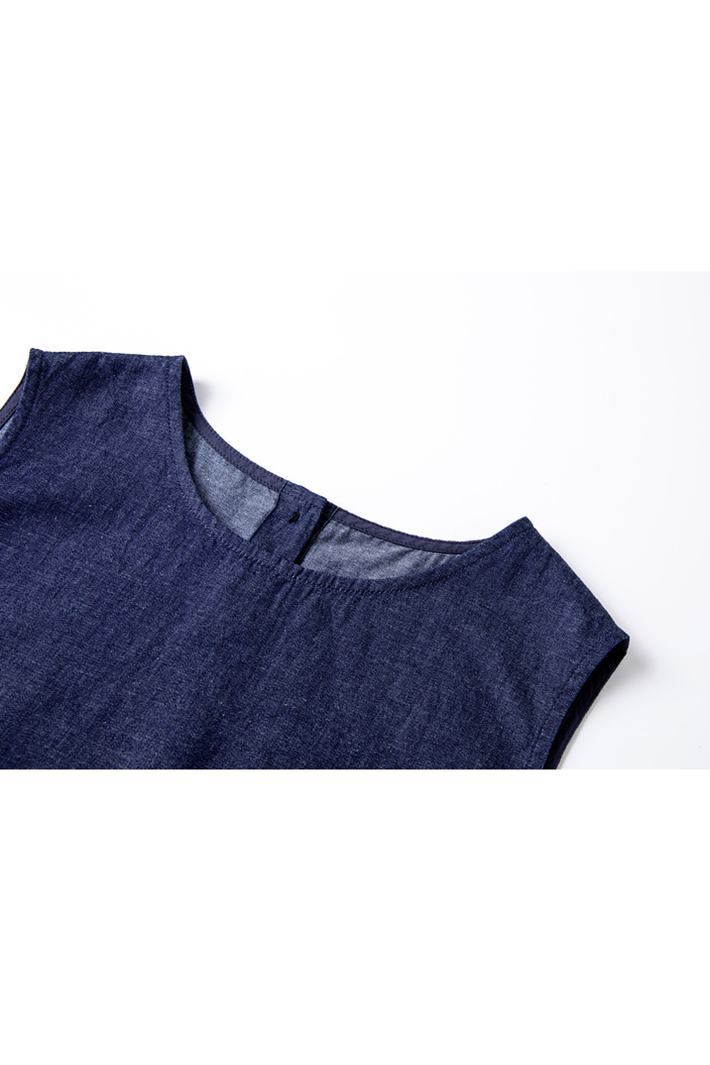 Stylish Casual Sleeveless High-Waist Denim Maxi Skirt Set-VIMLYSTORE