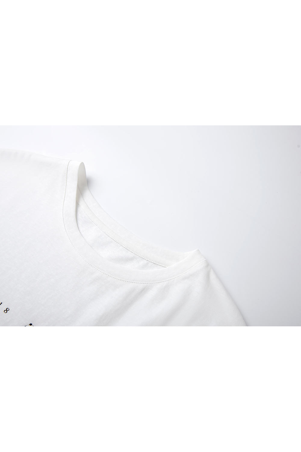 Letter Print Loose Round Neck Short Sleeve T-Shirt-VIMLYSTORE