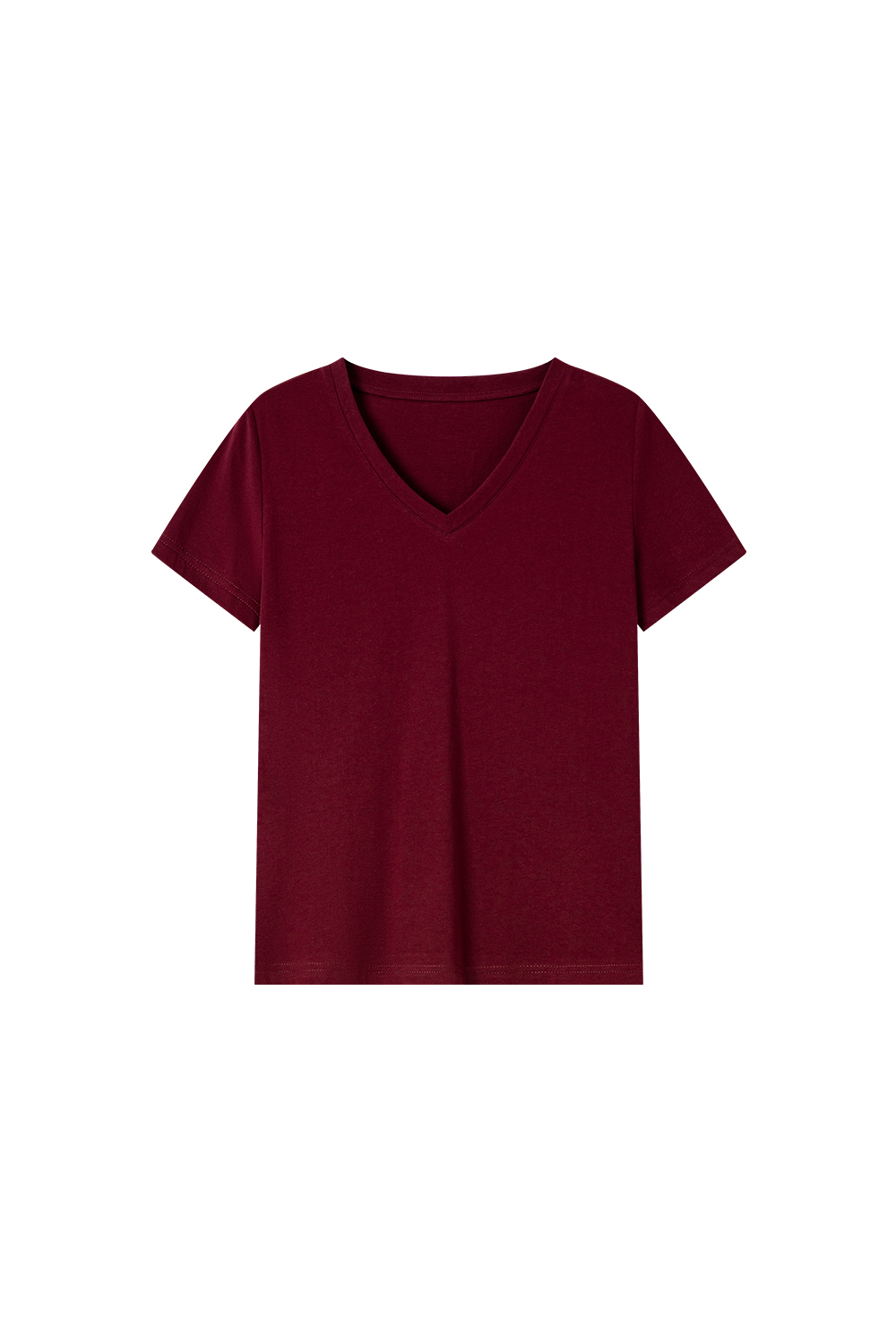 Dopamine Solid Color Casual Versatile V-Neck Loose Top-VIMLYSTORE