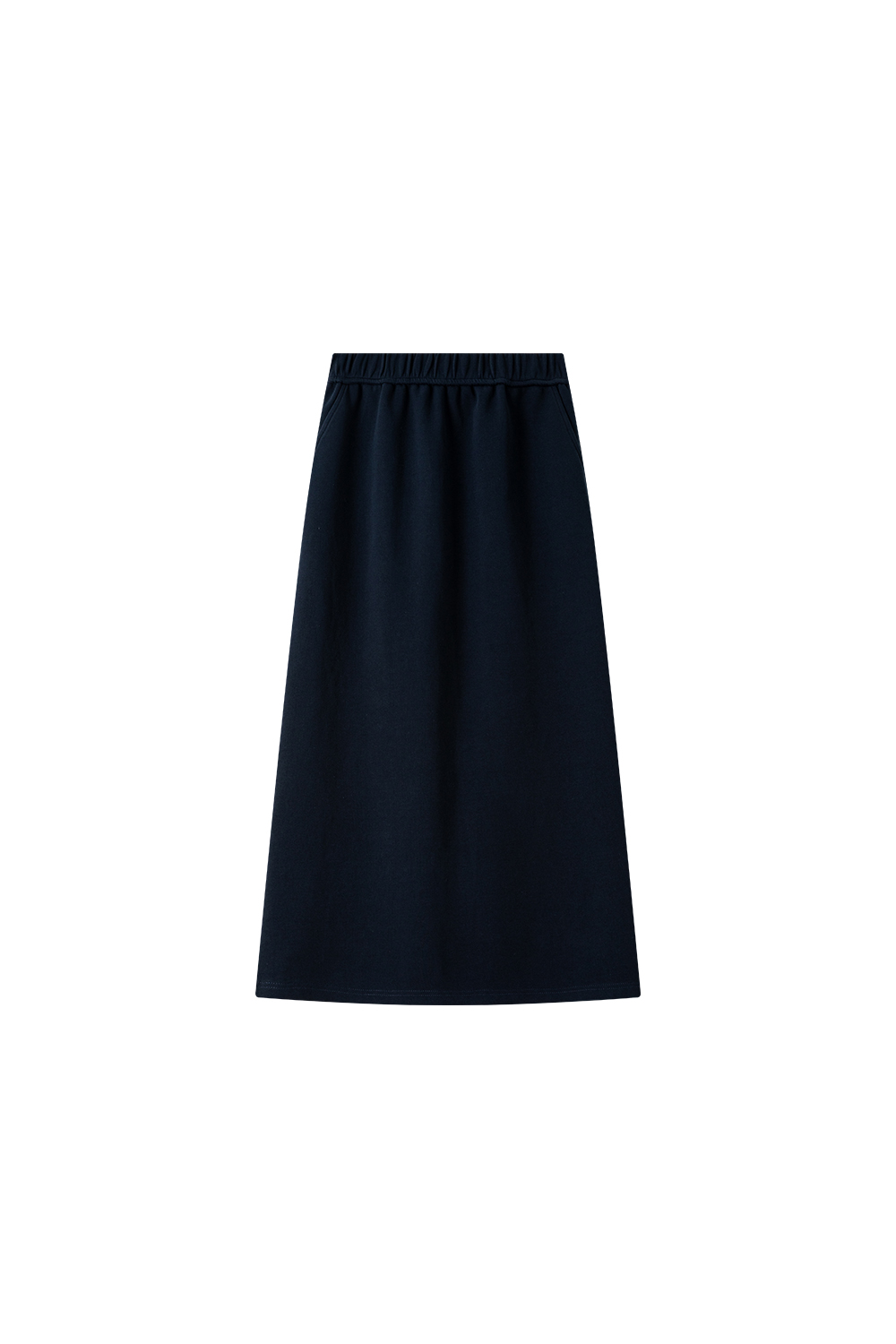 Navy Blue Fake Two-Piece Top with Long Skirt Set-VIMLYSTORE