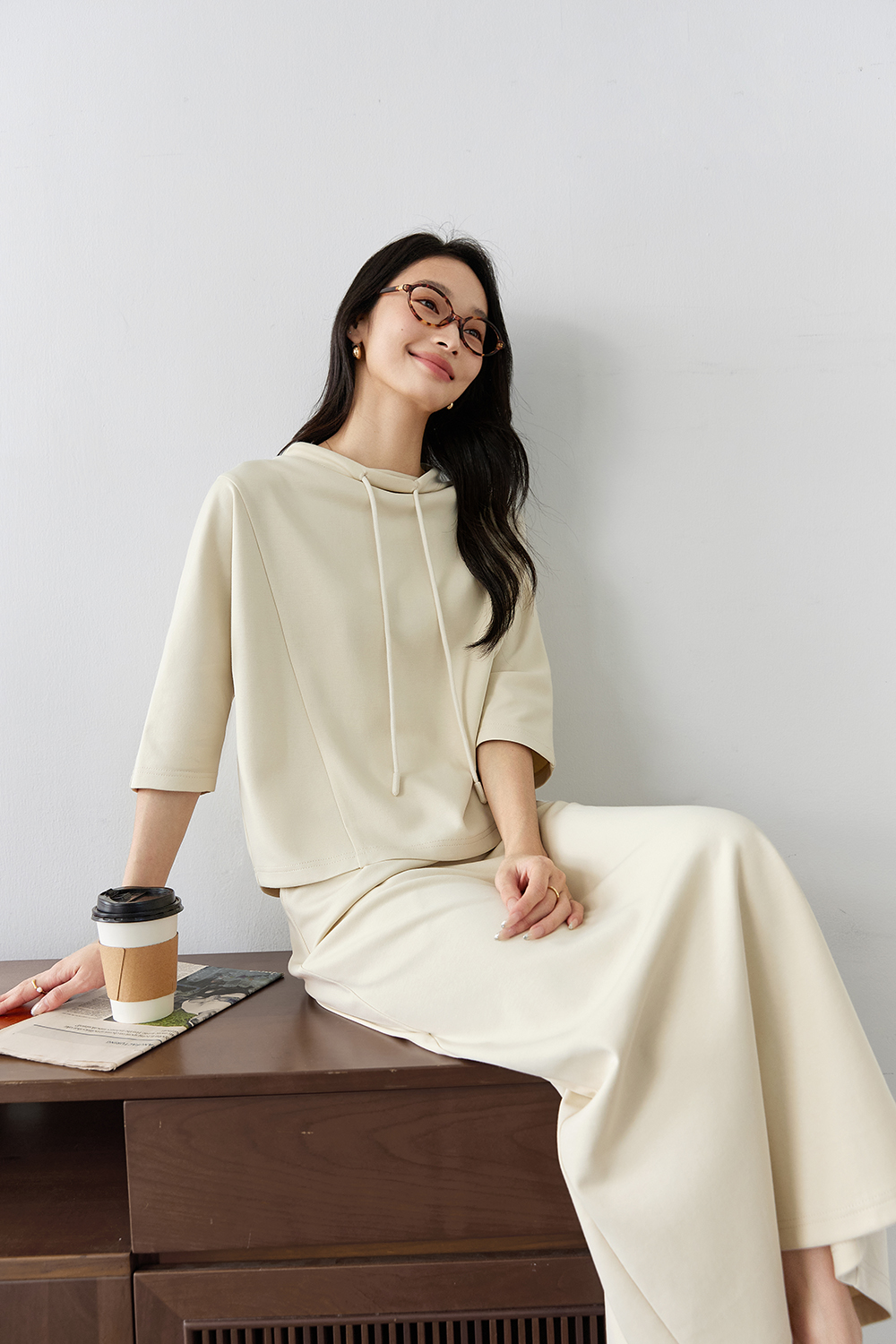 High-grade drawstring top skirt fashion Slim suit-VIMLYSTORE