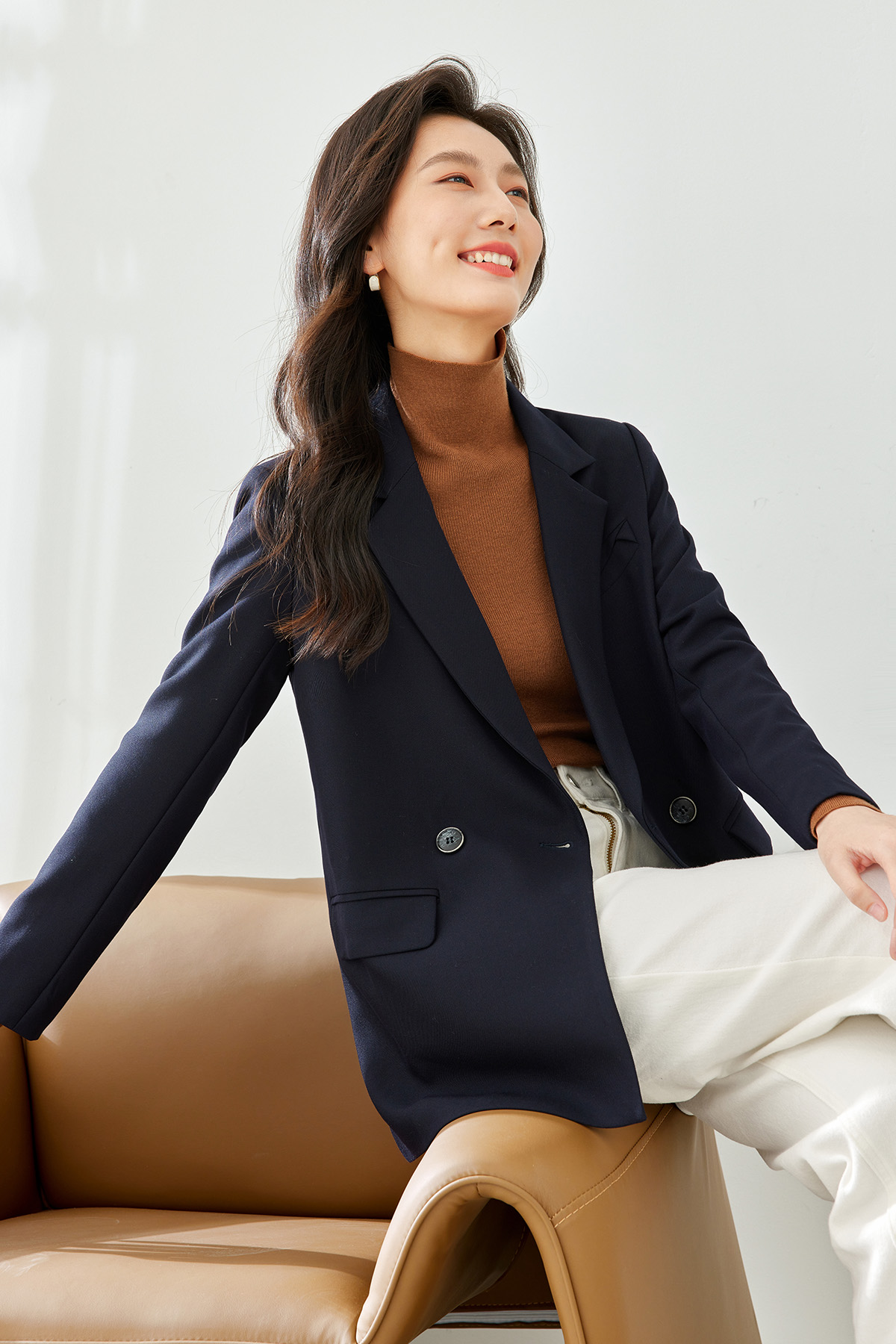 Solid Color Suit Jacket