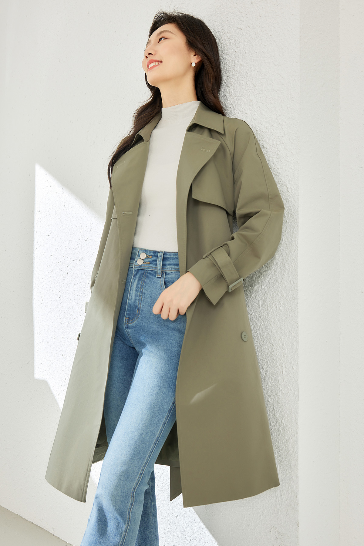 Solid Color Windbreaker Jacket