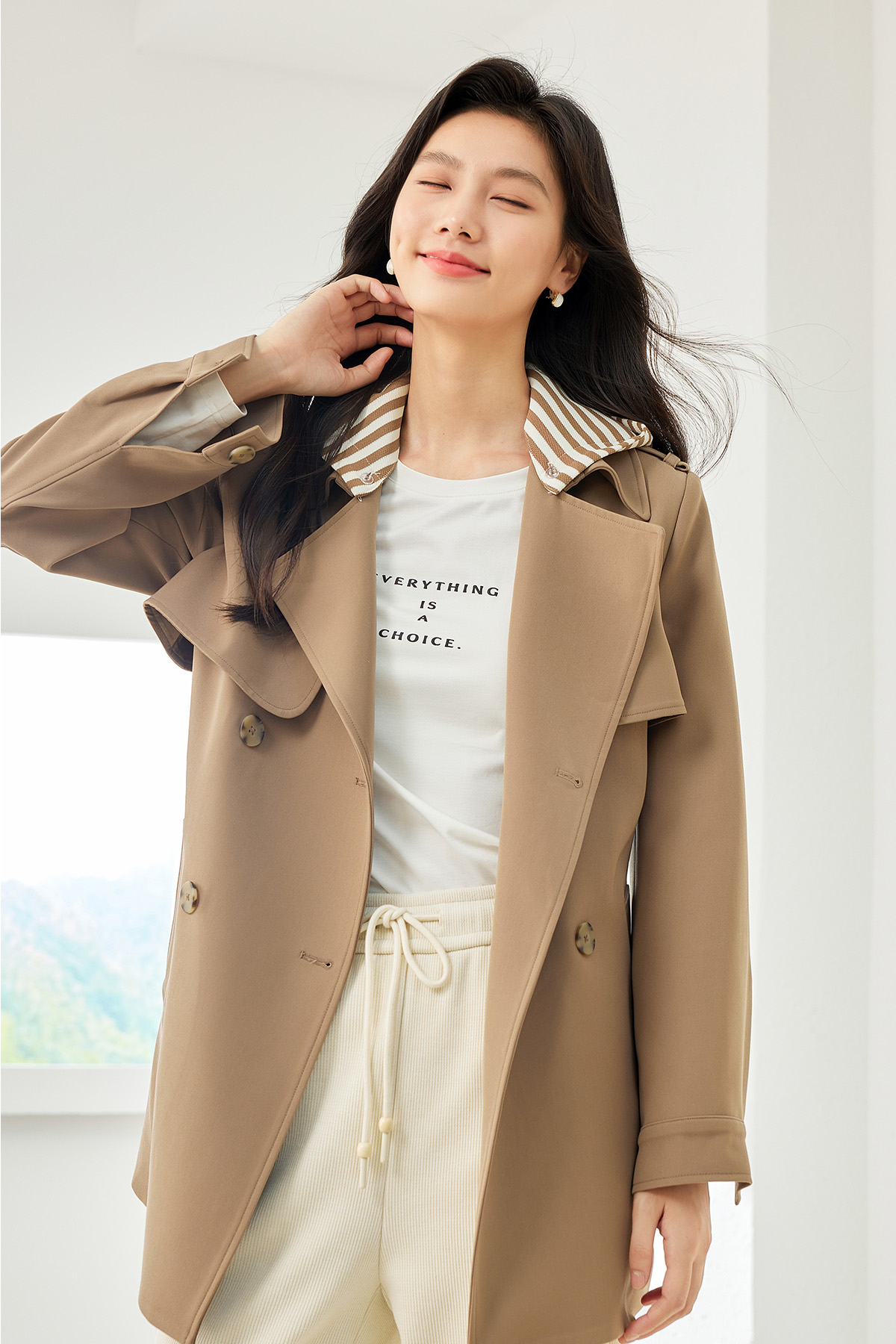 Hooded Thick Trench Coat