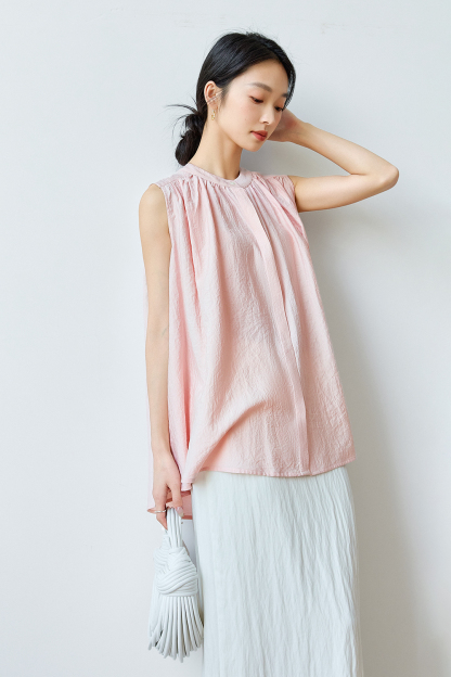 Lazy-Chic Sleeveless Oversized Shirt