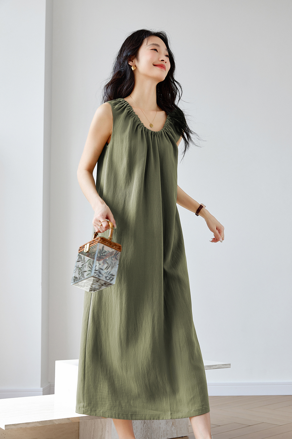 French-Inspired Sleeveless Relaxed Sundress