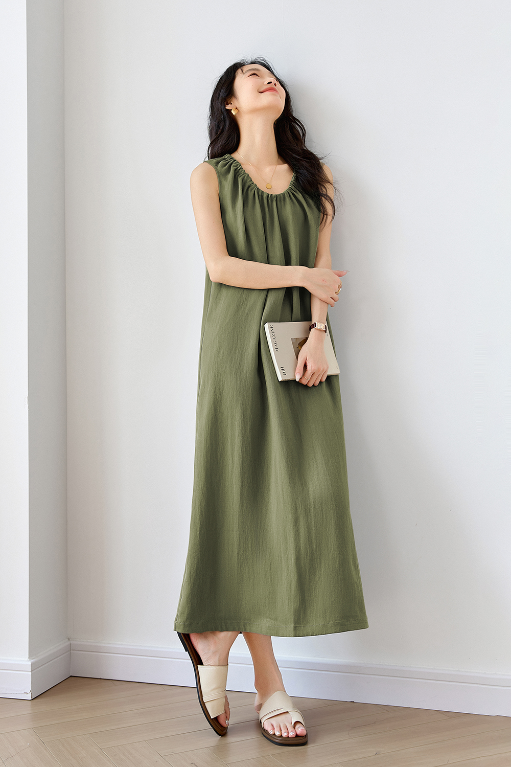 French-Inspired Sleeveless Relaxed Sundress