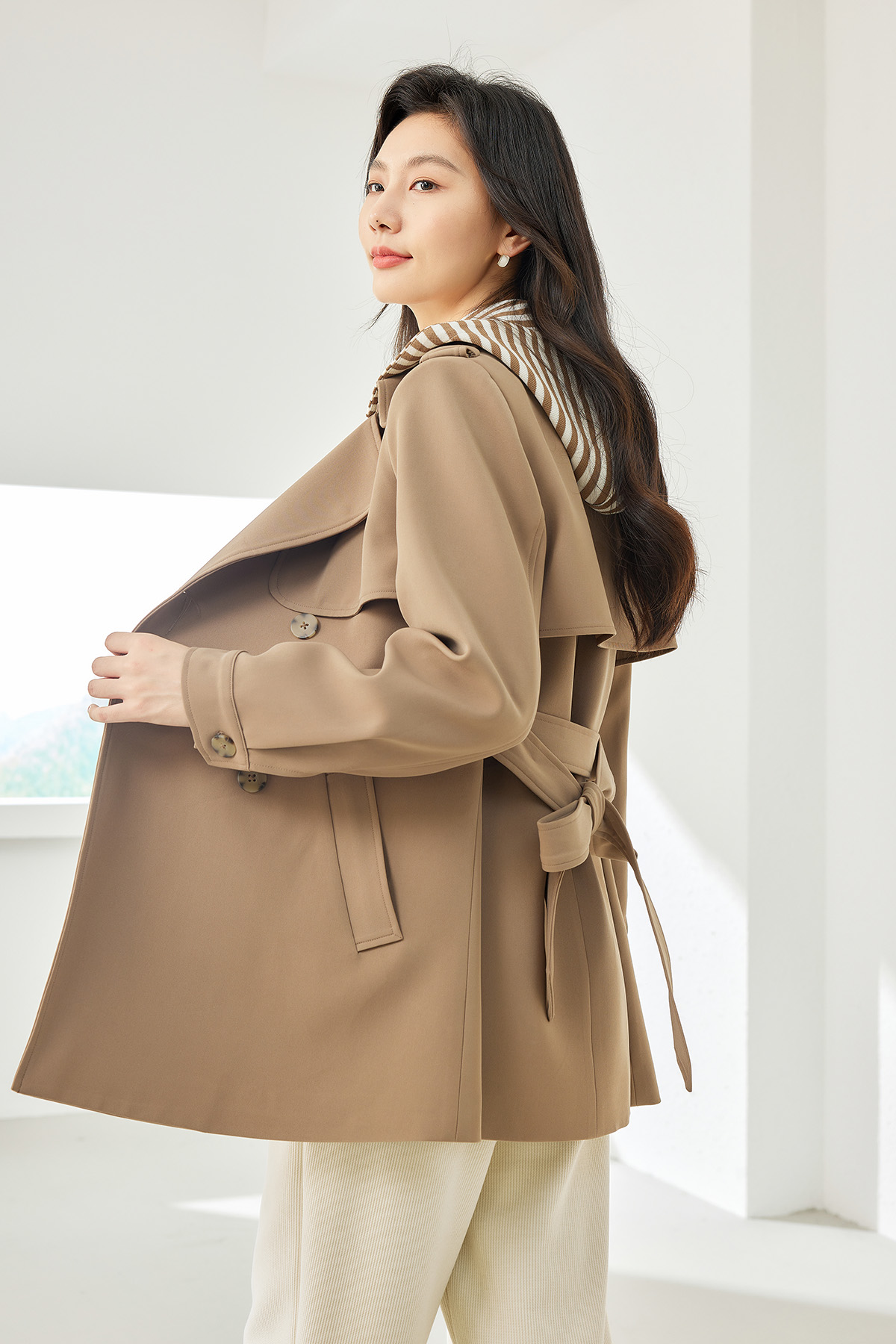 Hooded Thick Trench Coat