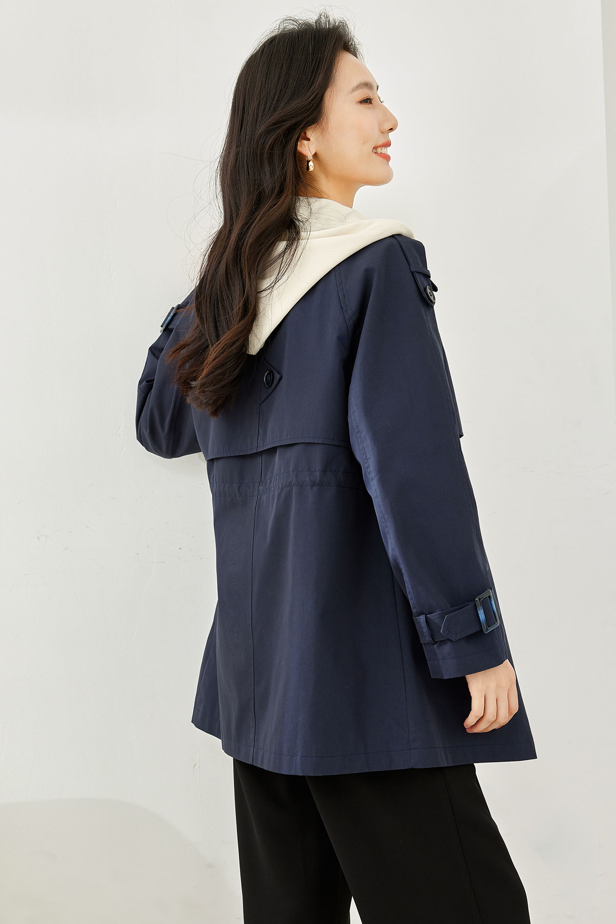 Mock Two-Piece Trench Coat