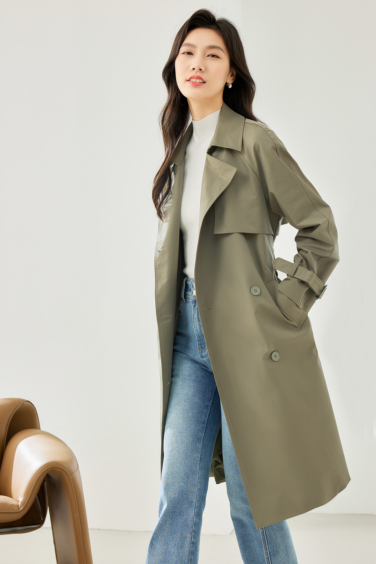 Solid Color Windbreaker Jacket