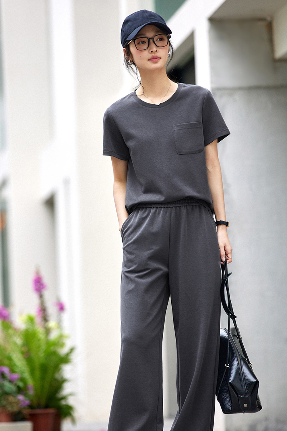 Minimalistic and Commute Wide-leg Pants Suit-VIMLYSTORE