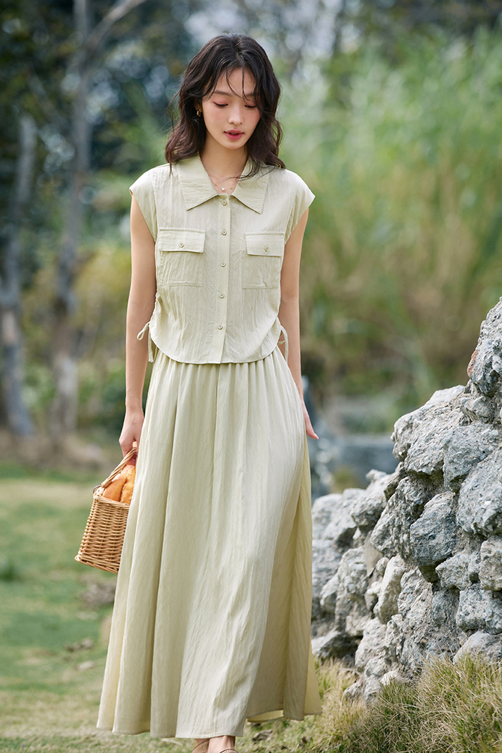 Fashion Casual Lapel Drawstring Suit