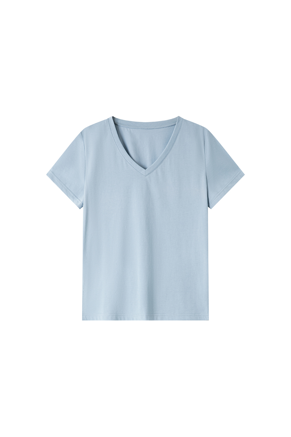 Dopamine Solid Color Casual Versatile V-Neck Loose Top-VIMLYSTORE