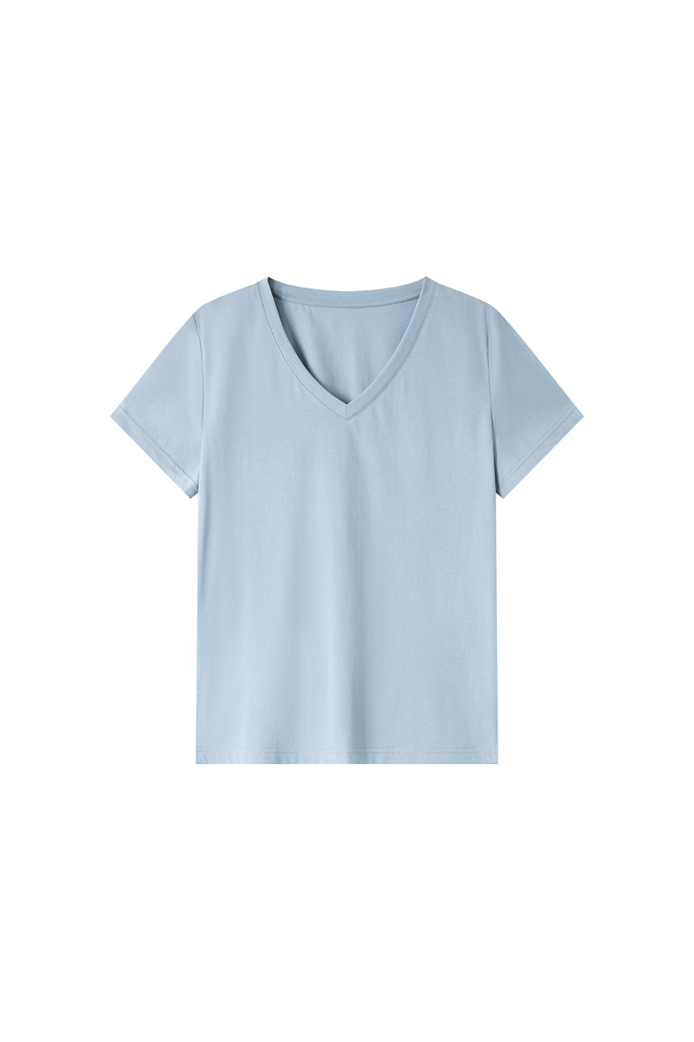 Dopamine Solid Color Casual Versatile V-Neck Loose Top-VIMLYSTORE