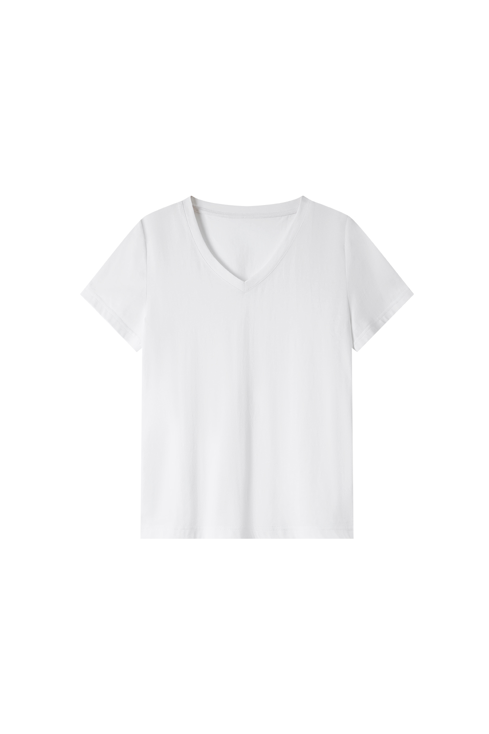 Dopamine Solid Color Casual Versatile V-Neck Loose Top-VIMLYSTORE