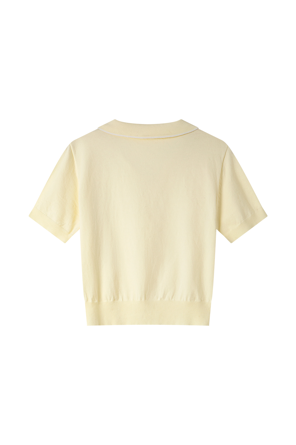 Lace-Trimmed Short-Sleeve Knit Top for Casual Chic-VIMLYSTORE