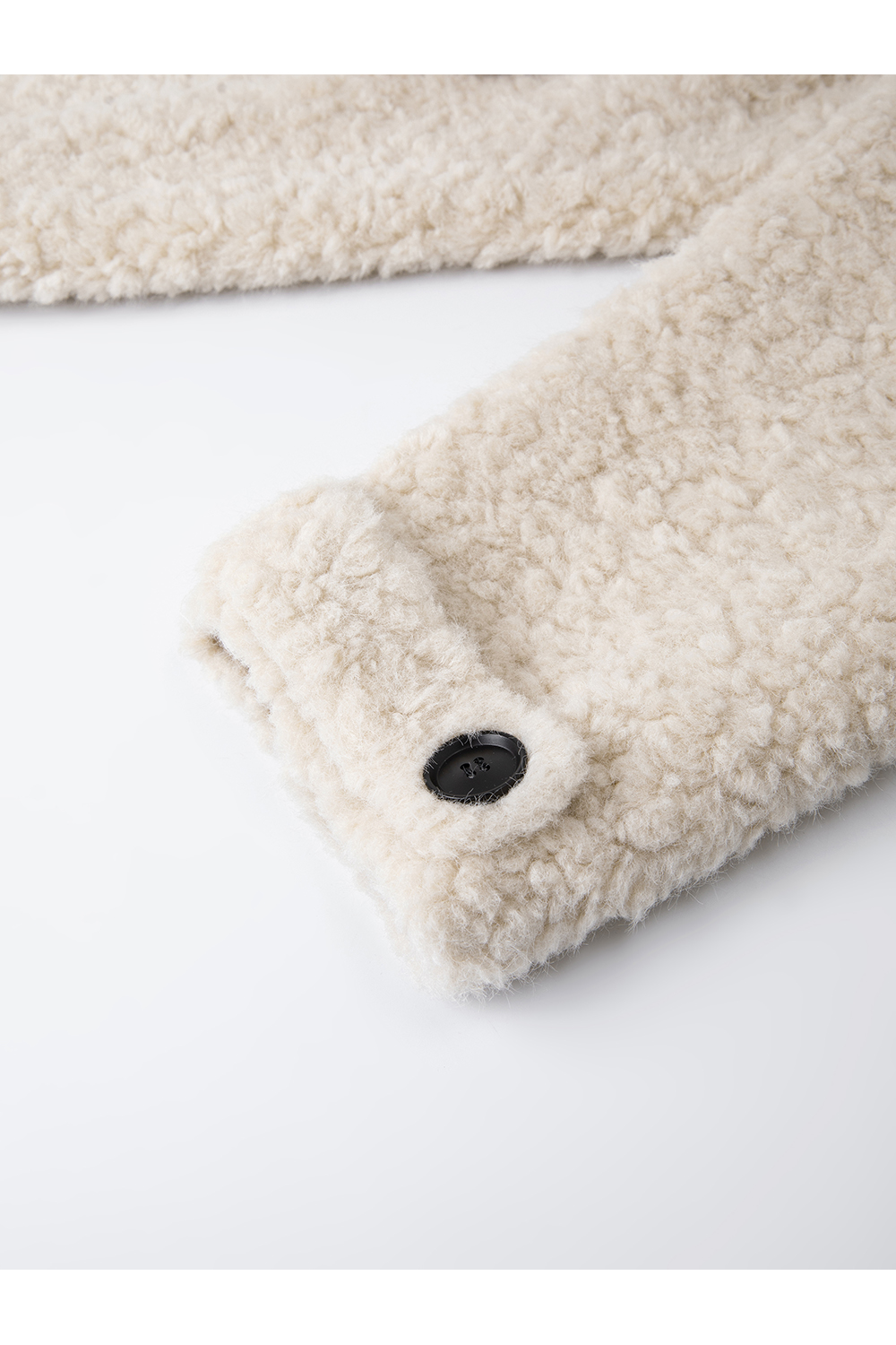 Stand Collar Shearling-Lined Coat