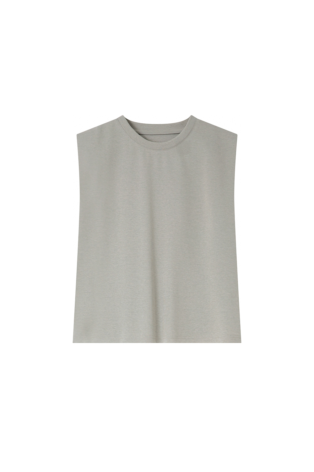 Simple Commute Sleeveless Round Neck Top with Skirt Set