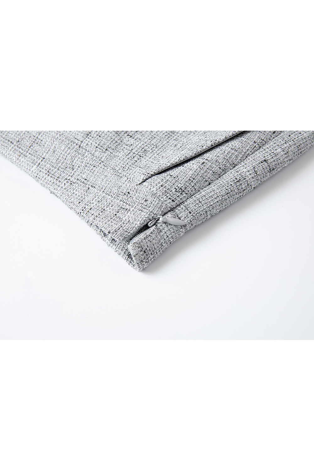 Tweed Vest & Skirt Twin Set in Heather Gray-VIMLYSTORE