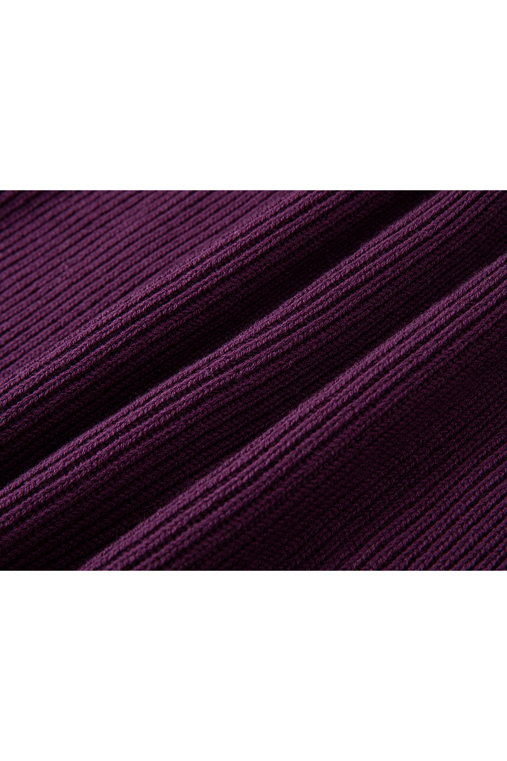 Plum Purple Lapel Knit Sweater