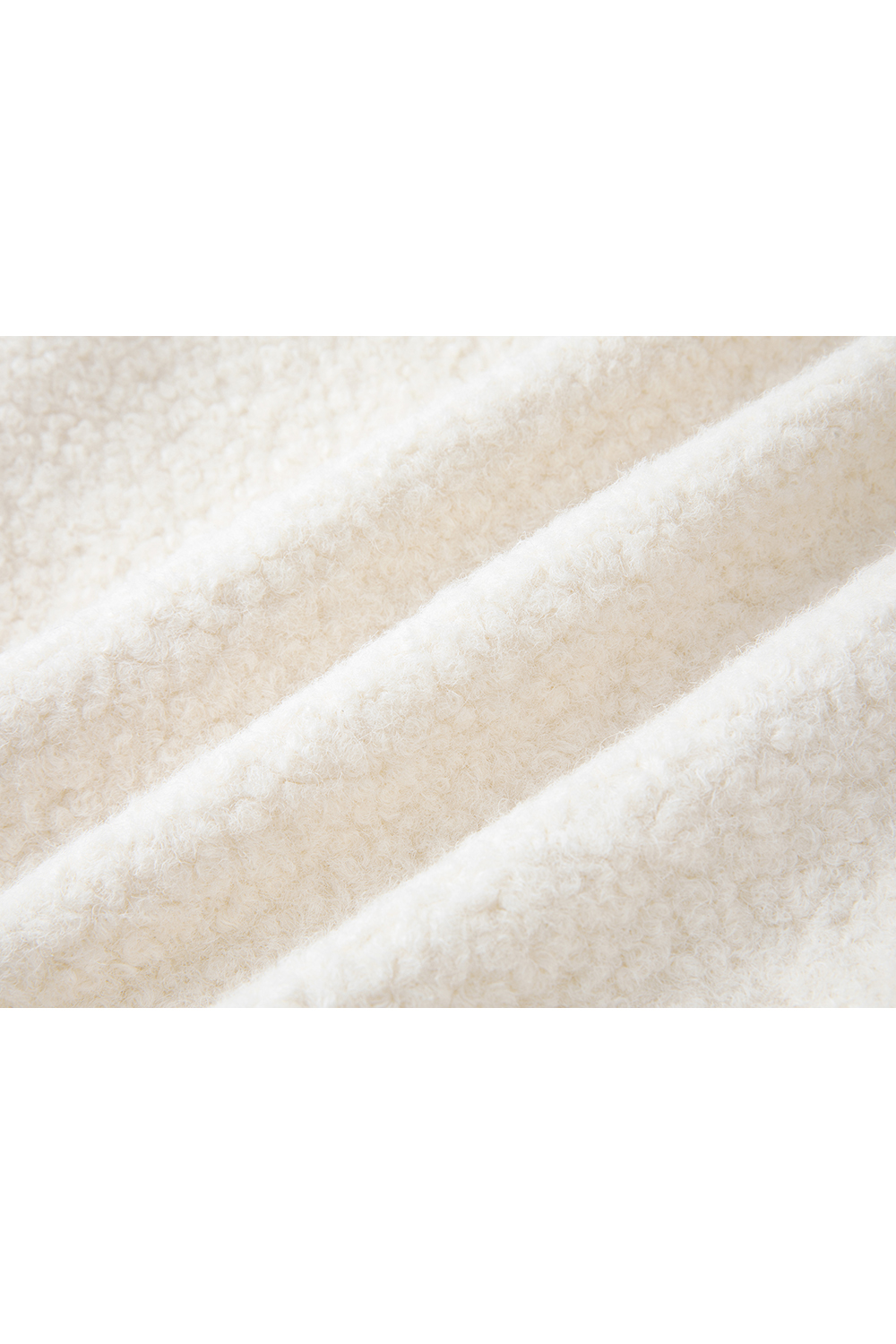 White Stand Collar Padded Coat