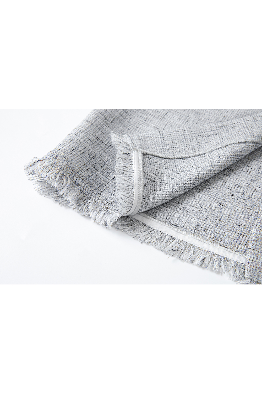 Tweed Vest & Skirt Twin Set in Heather Gray-VIMLYSTORE