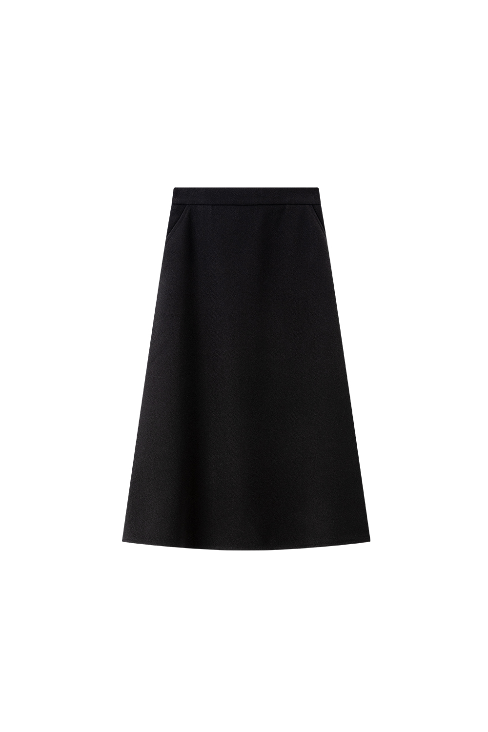 Elegant Light Wool Midi Skirt
