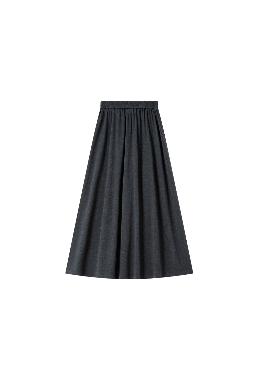 Charcoal Knit Top & A-Line Skirt Coordinated Set-VIMLYSTORE