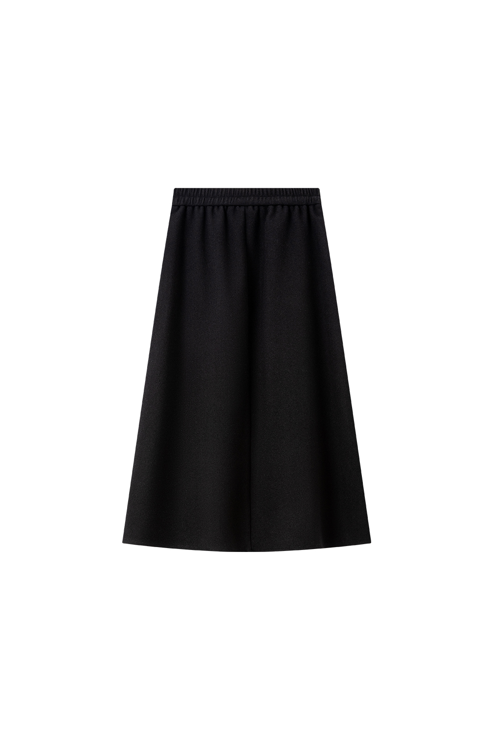 Elegant Light Wool Midi Skirt