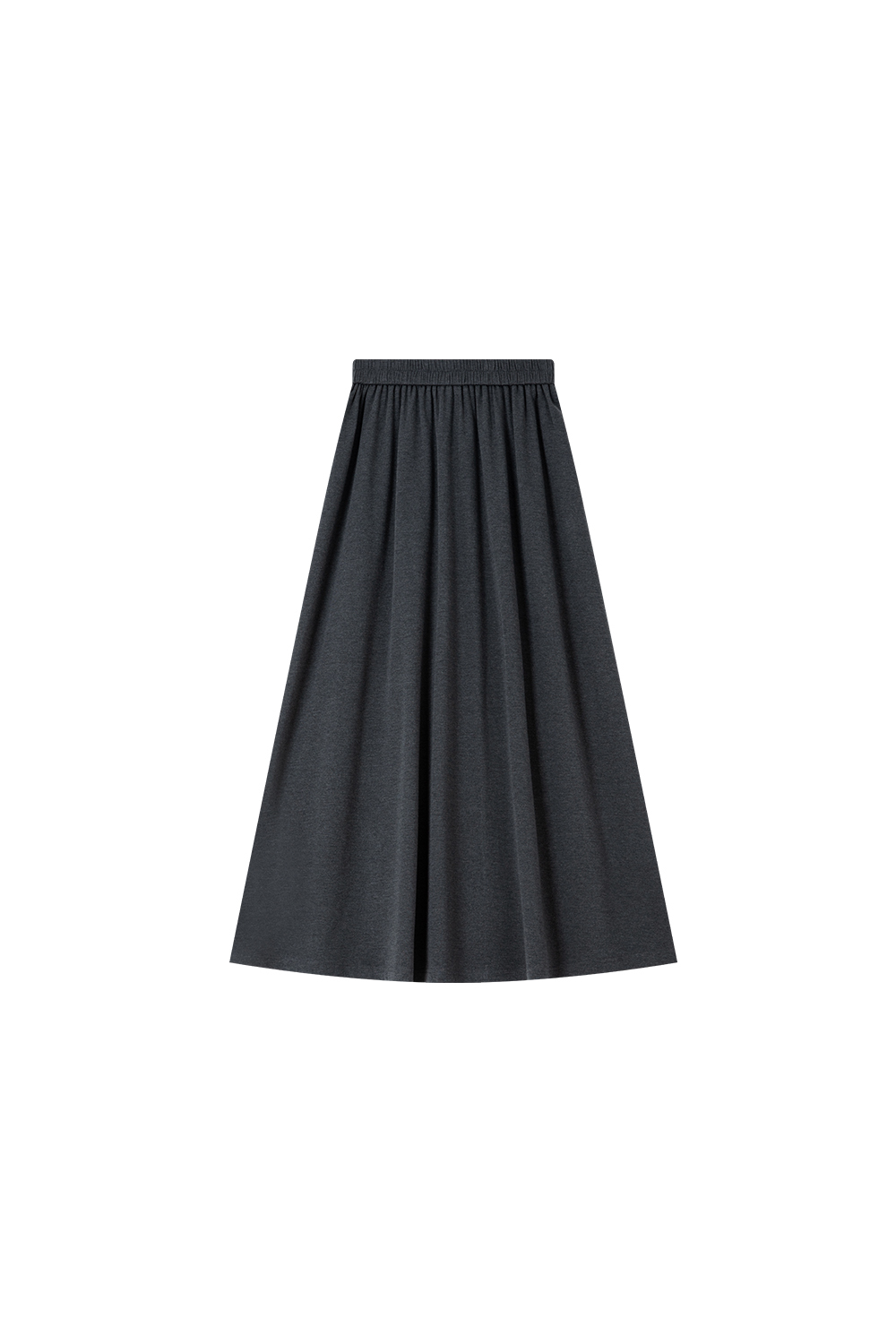 Charcoal Knit Top & A-Line Skirt Coordinated Set-VIMLYSTORE