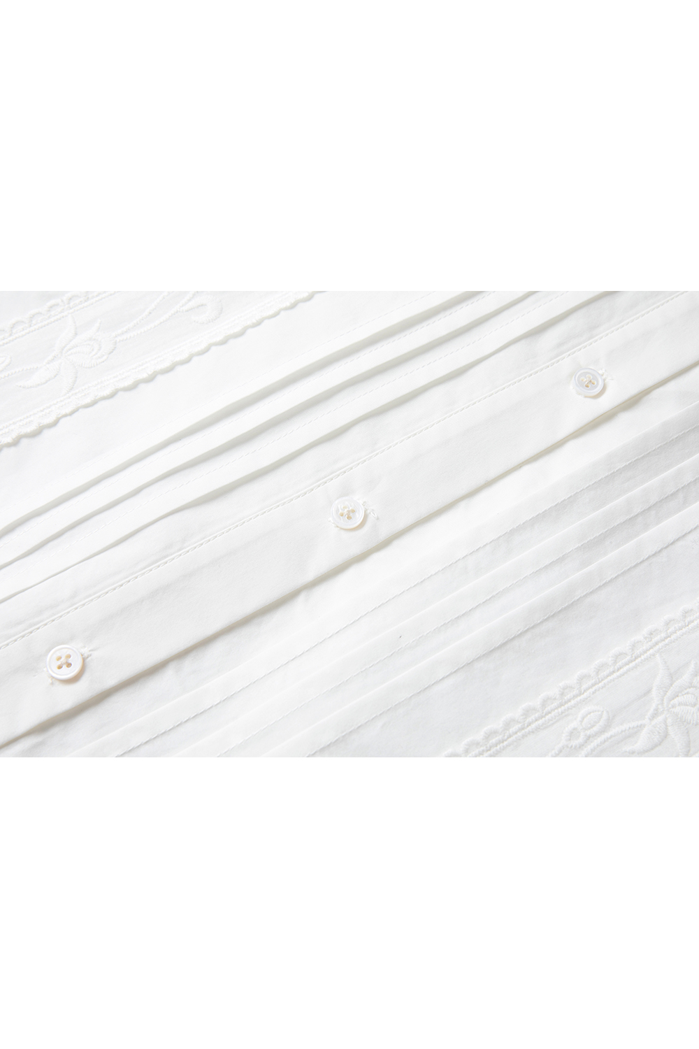 Peter Pan Collar Cotton Blouse with Lace Trim-VIMLYSTORE