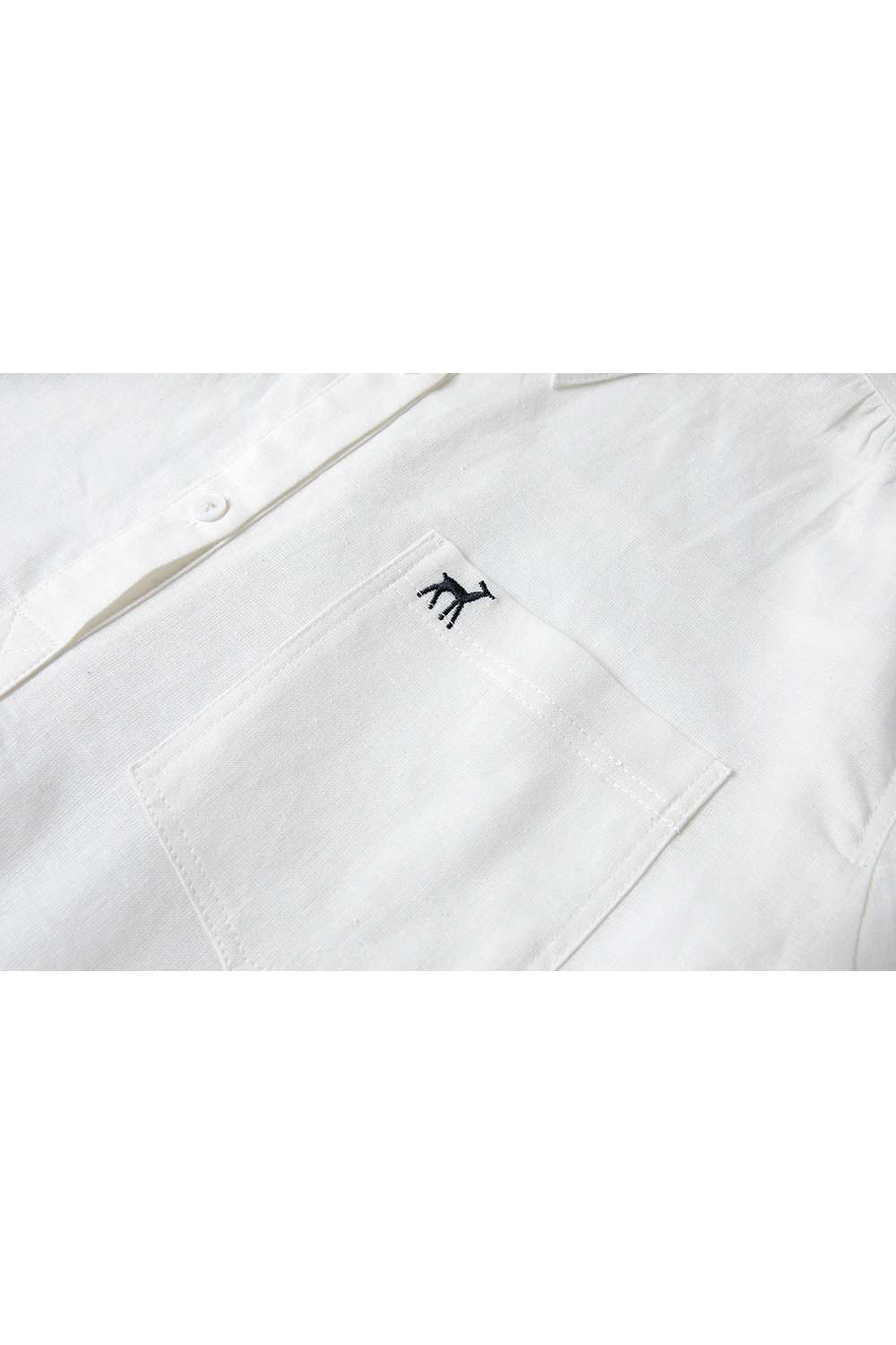 Deer-Embroidered Oversized Shirt for Stylish Commuting-VIMLYSTORE