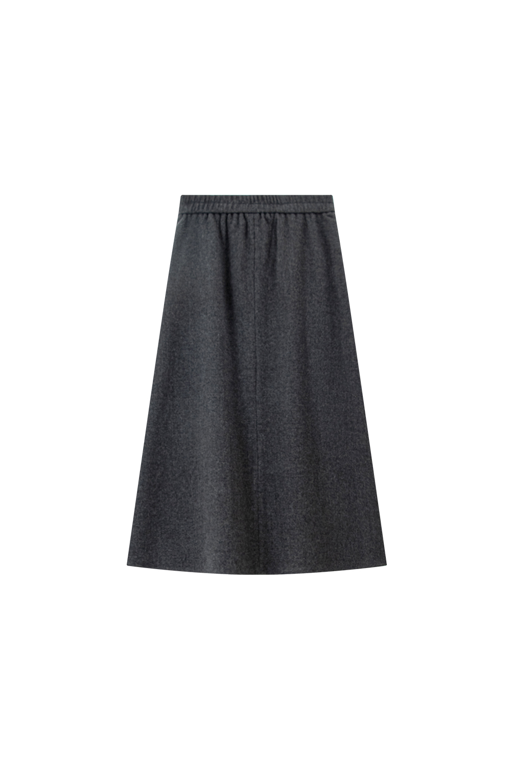 Elegant Light Wool Midi Skirt