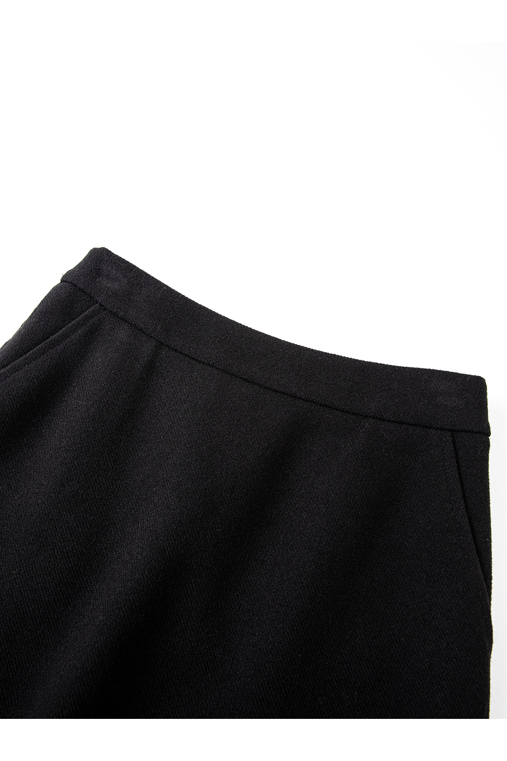 Elegant Light Wool Midi Skirt