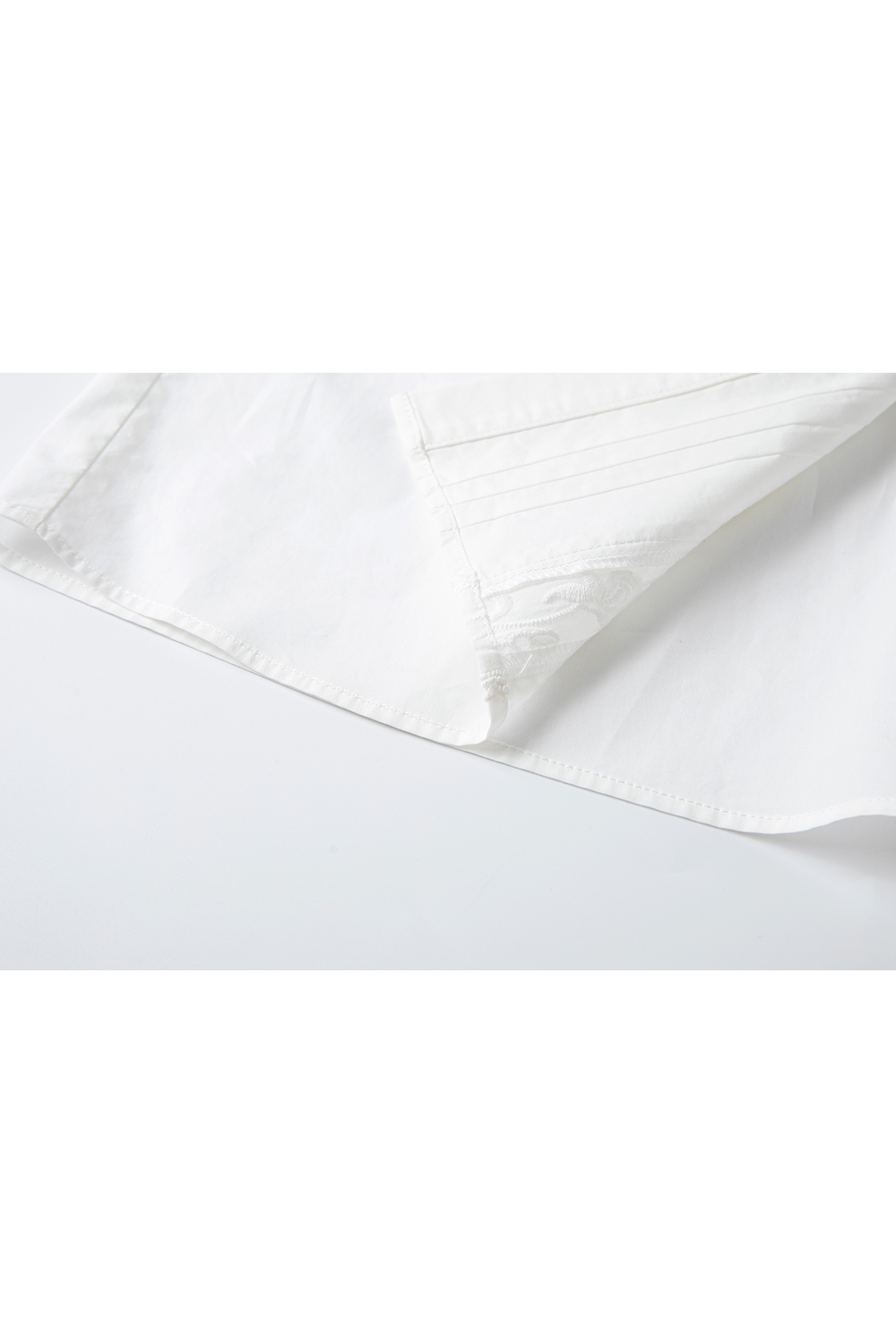 Peter Pan Collar Cotton Blouse with Lace Trim-VIMLYSTORE